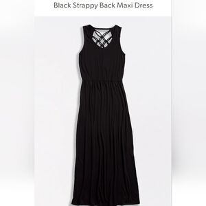 Maurices Black Strappy Back Maxi Dress - L